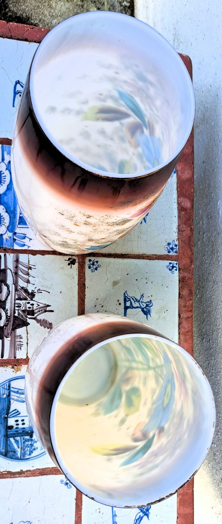 Pair of 19th century opaline vases