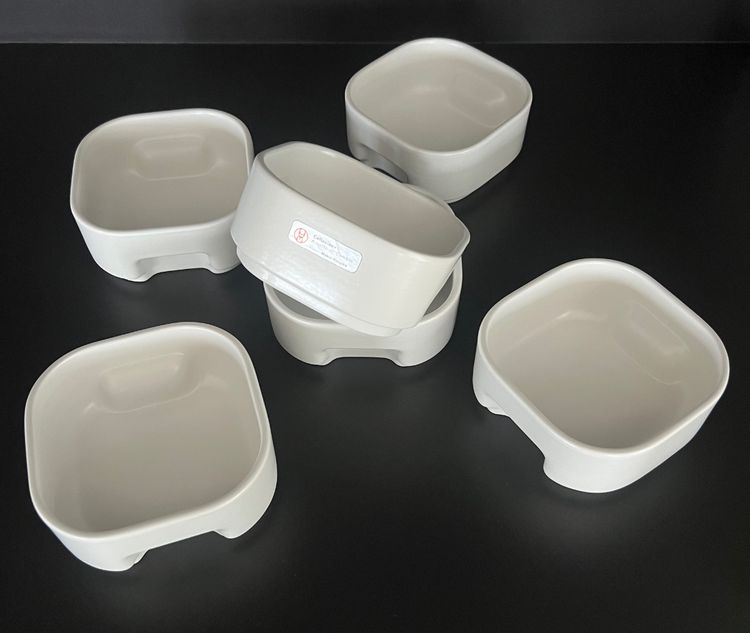 Bowls, ramekins (x6) Square by Makio Hasuike for Sociétariats Ceramica Revelli, Italy 70's