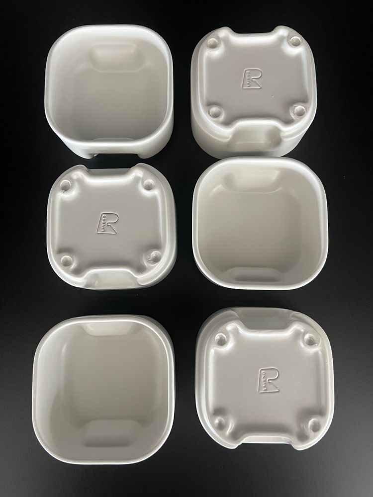 Bowls, ramekins (x6) Square by Makio Hasuike for Sociétariats Ceramica Revelli, Italy 70's