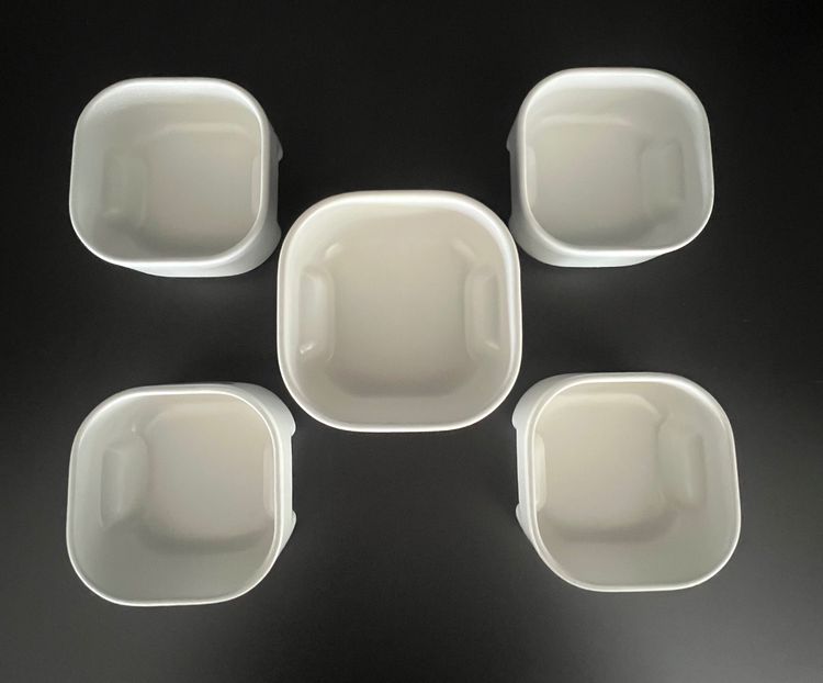 Bowls, ramekins (x6) Square by Makio Hasuike for Sociétariats Ceramica Revelli, Italy 70's