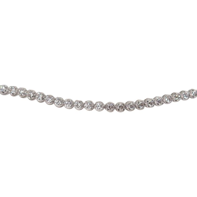 Bracciale fiume in oro bianco e diamanti 3 ct