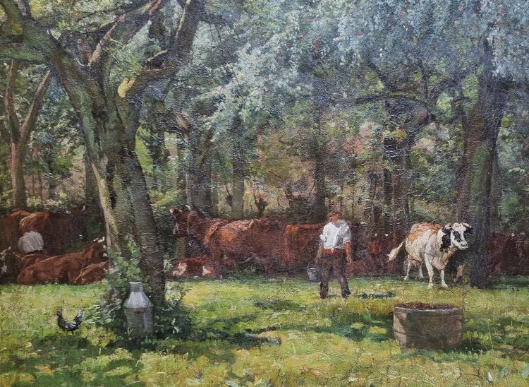 Henri MORAL - La traite des vaches