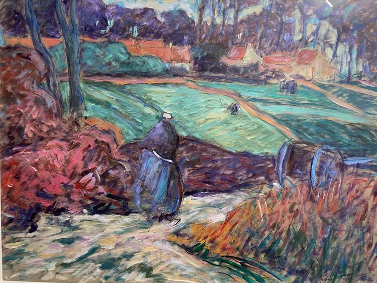 Animated garden in Brittany, Pont-Aven school