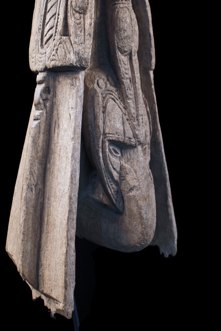 Proue de pirogue, art océanien, art tribal, Sculpture du Sépik, Papouasie Nouvelle Guinée, Océanie