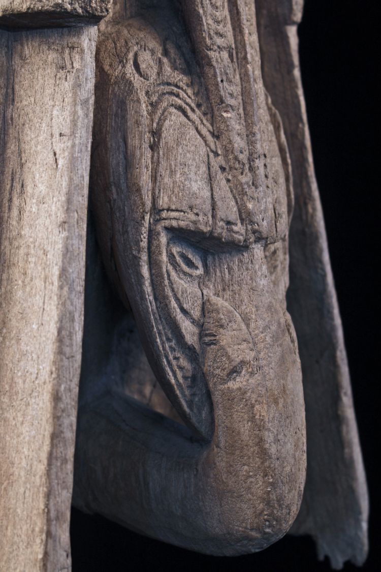 Proue de pirogue, art océanien, art tribal, Sculpture du Sépik, Papouasie Nouvelle Guinée, Océanie