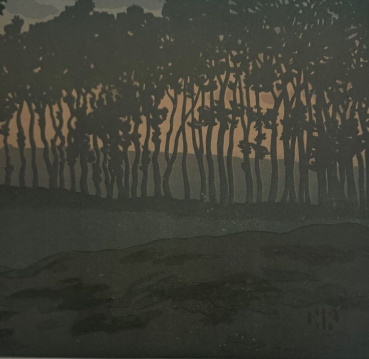Lithographie par Henri Rivière La Féérie des Heures - L'Aube