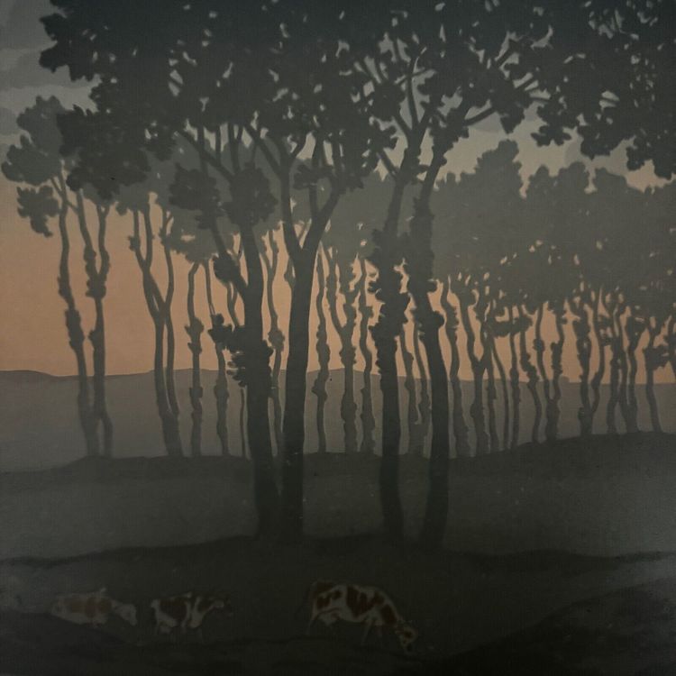 Lithographie par Henri Rivière La Féérie des Heures - L'Aube