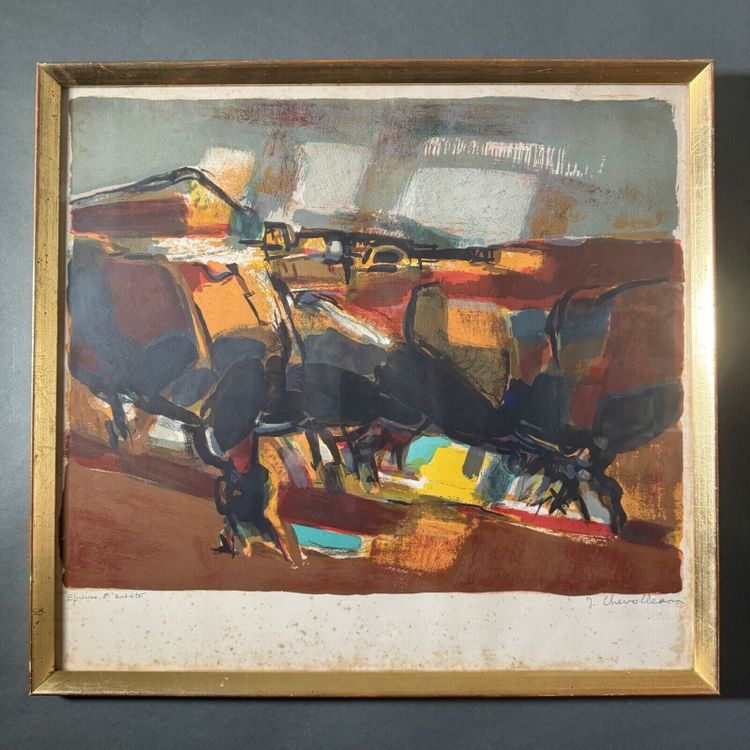 Lithographie contresignée épreuve d'artiste par Jean Chevolleau XXe