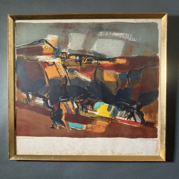 Lithographie contresignée épreuve d'artiste par Jean Chevolleau XXe