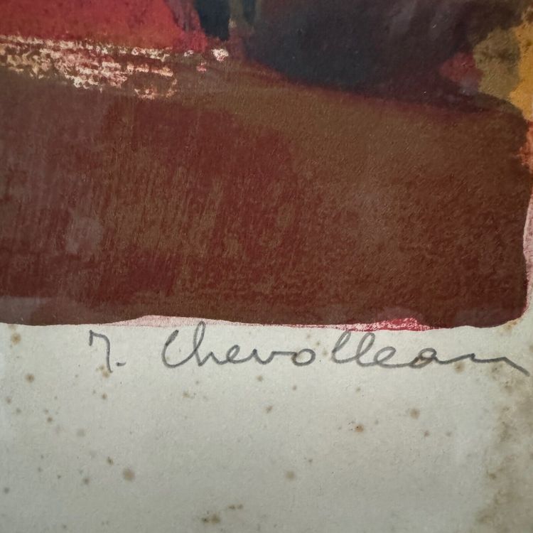 Lithographie contresignée épreuve d'artiste par Jean Chevolleau XXe