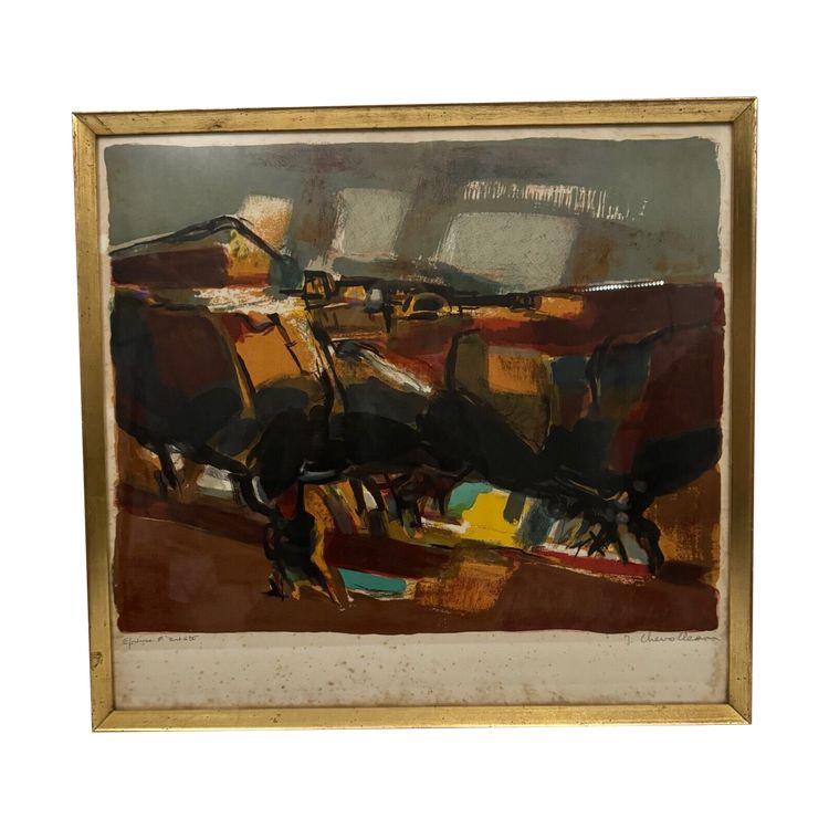 Lithographie contresignée épreuve d'artiste par Jean Chevolleau XXe