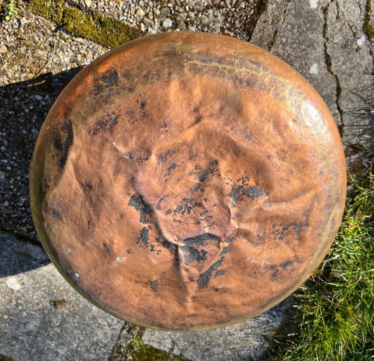 Marmite Ancienne en Cuivre, XIXe siècle – Intérieur Étain, Anses en Fer Forgé