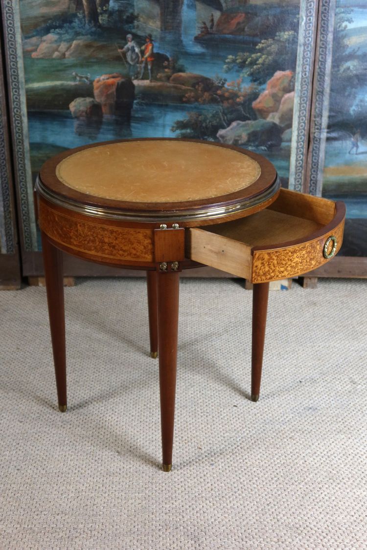 Table à jeux en loupe des années 1940