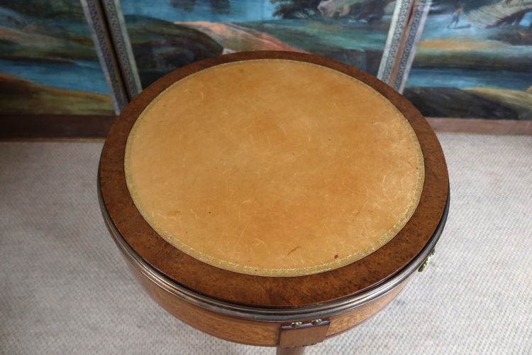 Table à jeux en loupe des années 1940