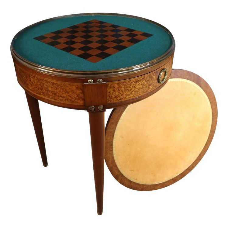 Table à jeux en loupe des années 1940