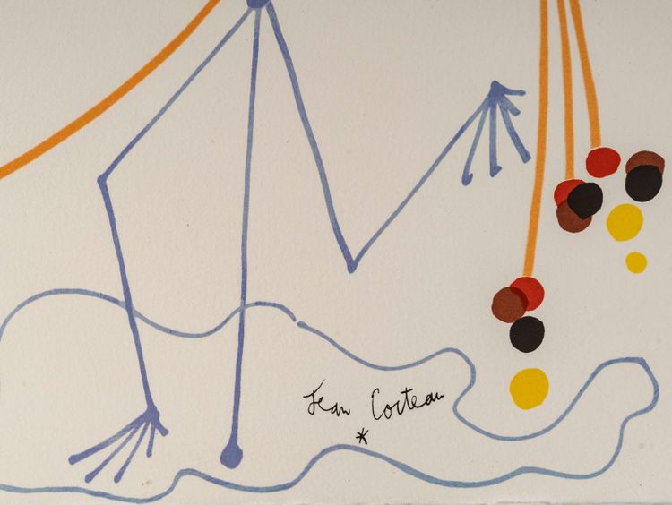 Lithograph by Raymond MORETTI and Jean COCTEAU