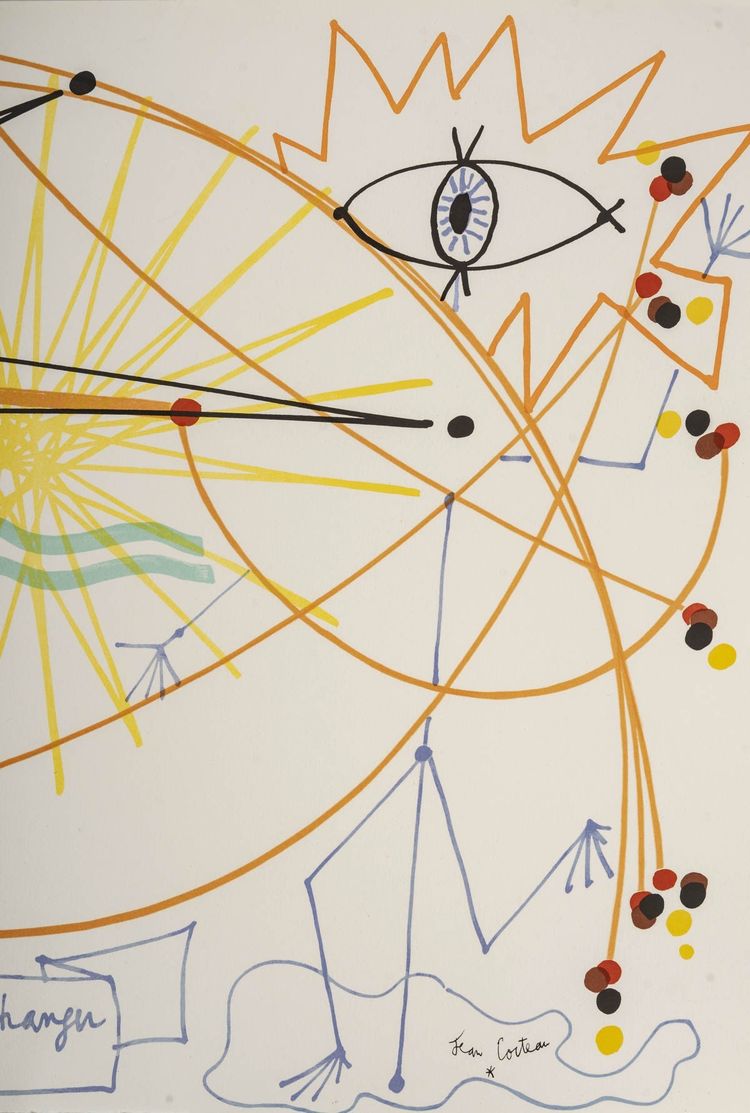 Lithograph by Raymond MORETTI and Jean COCTEAU