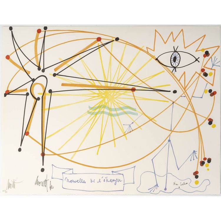 Lithograph by Raymond MORETTI and Jean COCTEAU