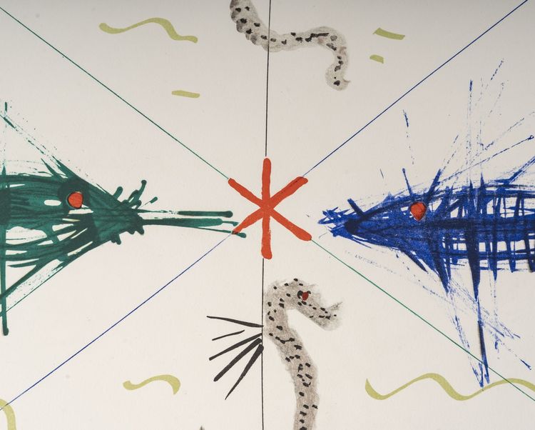 Lithographie par Raymond MORETTI et Jean COCTEAU