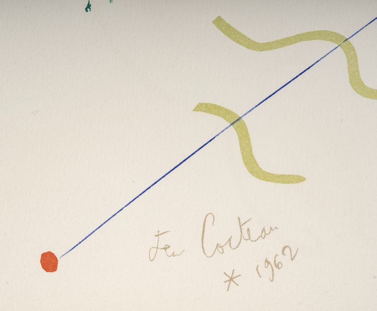 Lithographie par Raymond MORETTI et Jean COCTEAU