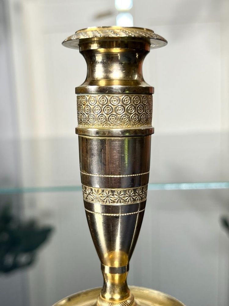 Candeliere in bronzo stile impero - XIX secolo