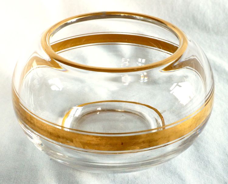 Zuccheriera Napoleone III in cristallo Baccarat impreziosita da oro fino - fine XIX secolo