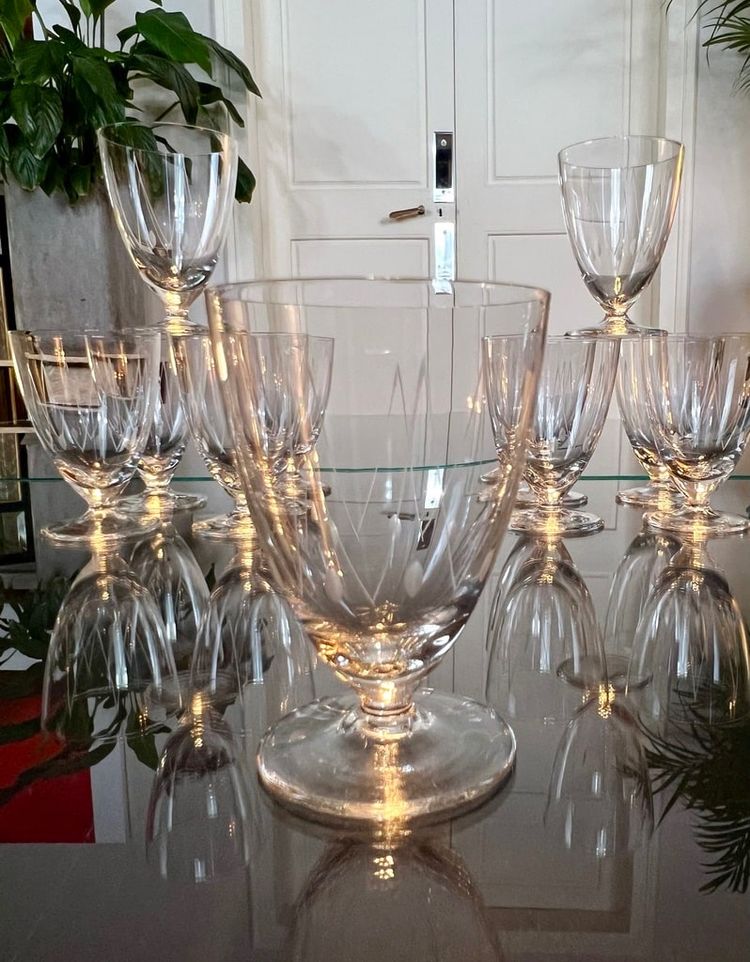 Crystal Port Glass Set - Art Déco