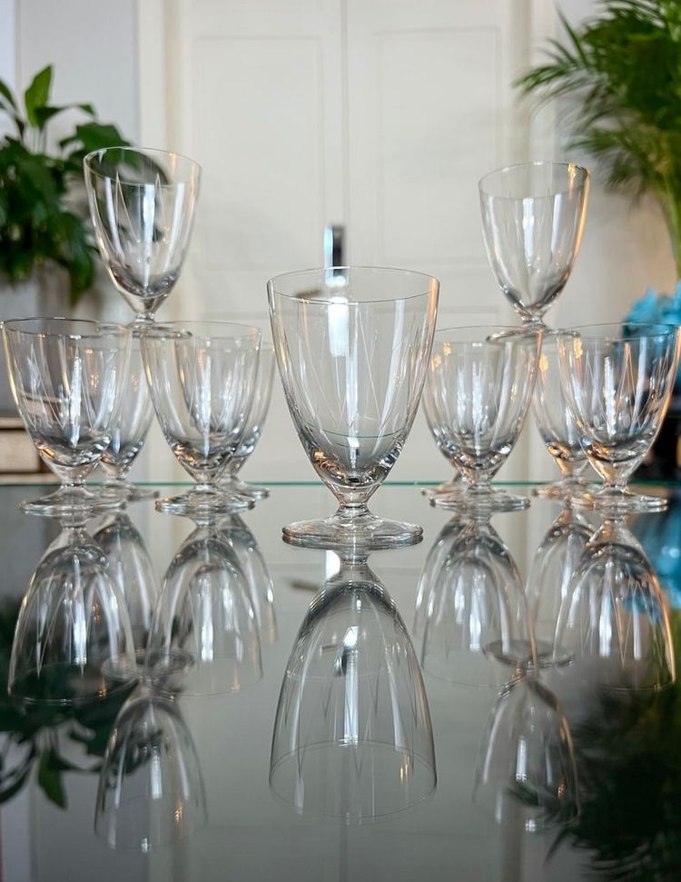 Crystal Port Glass Set - Art Déco