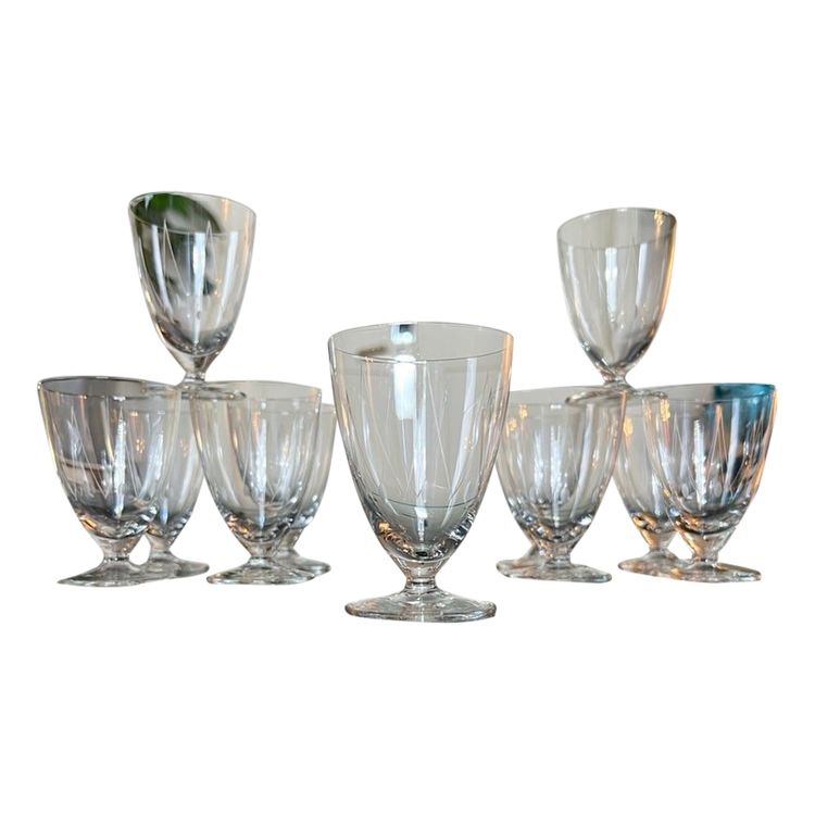 Crystal Port Glass Set - Art Déco
