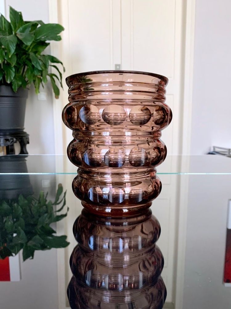 Faceted Crystal Vase - Vintage