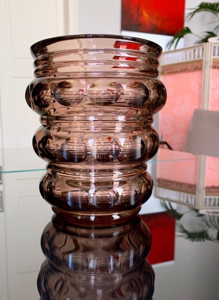 Faceted Crystal Vase - Vintage