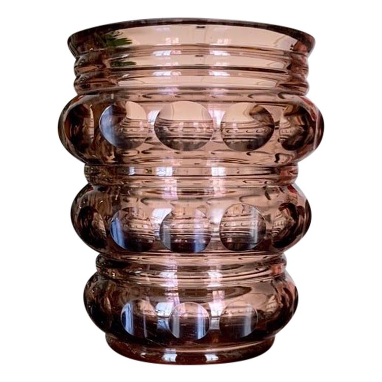 Faceted Crystal Vase - Vintage