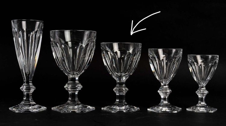 Baccarat 6 red wine glasses 13.6 cm Harcourt 1841 model