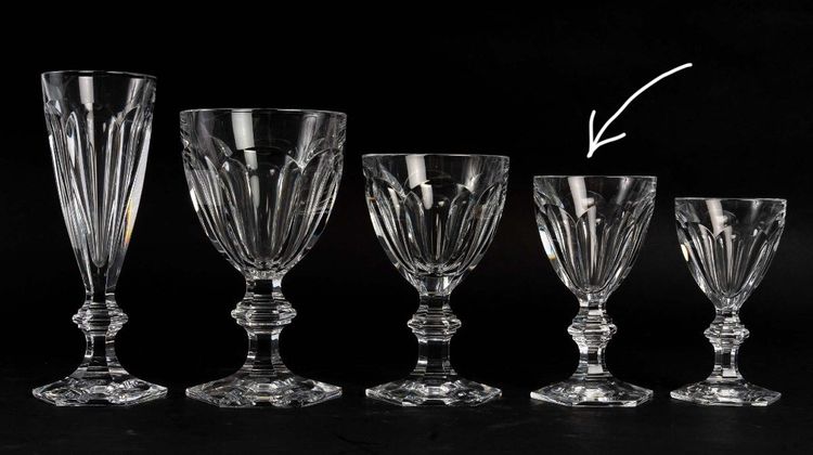 Baccarat 6 white wine glasses 12.4 cm Harcourt 1841 model
