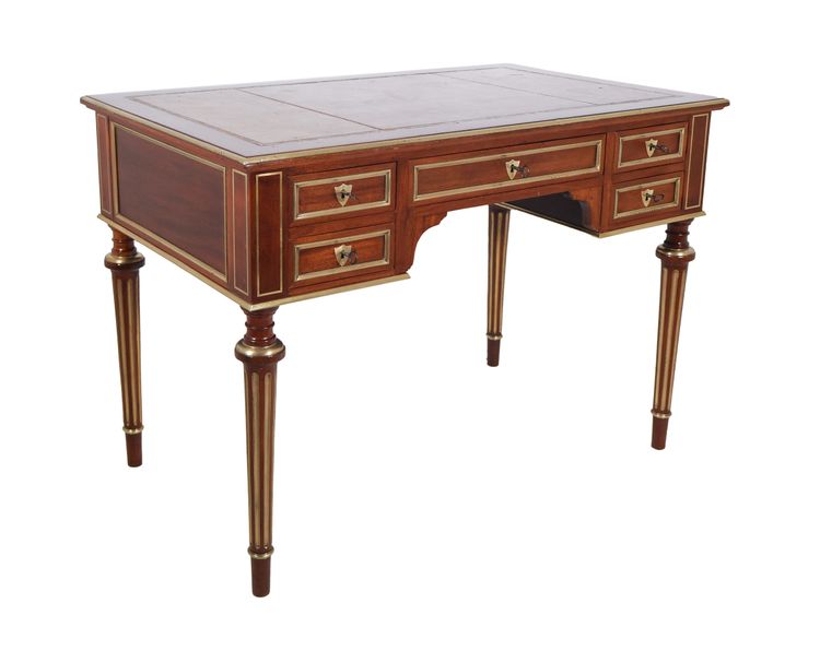 Bureau Plat Style Louis XVI Fin XIXe Siècle