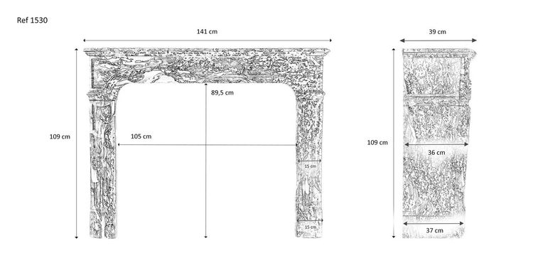 Antique marble fireplace
