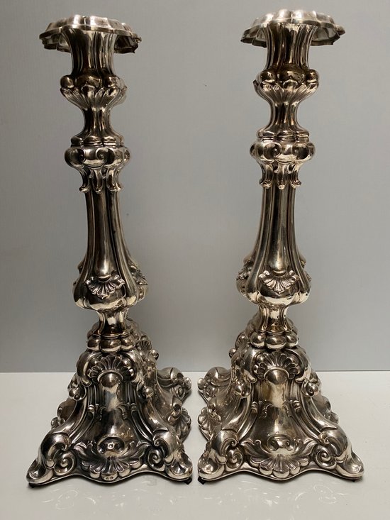 AUSTRIAN SOLID SILVER TORCHES