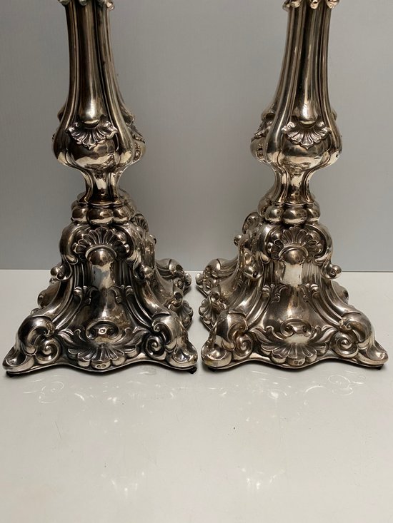 AUSTRIAN SOLID SILVER TORCHES