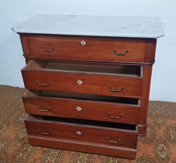 Cassettiera in noce Luigi Filippo