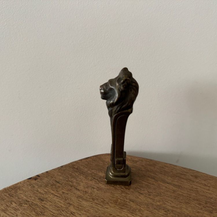 Cachet sceau en bronze tête de lion par Frécourt fin XIXe