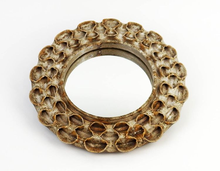 Miroir rond en grès