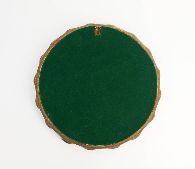 Miroir rond en grès