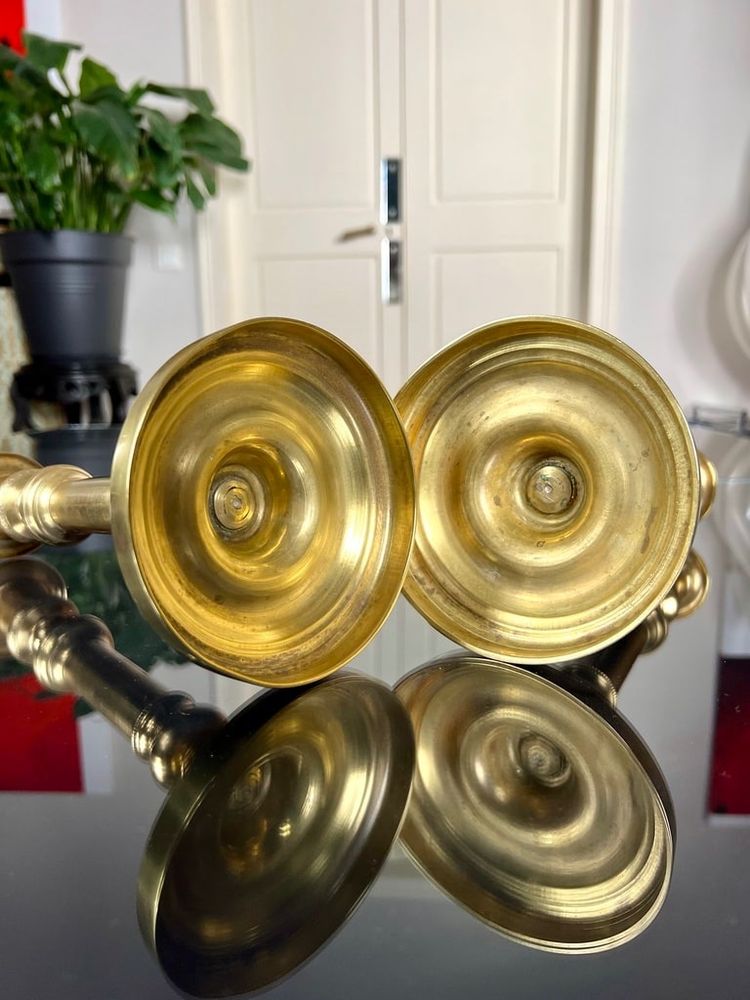 Coppia di portacandele in bronzo - XIX secolo