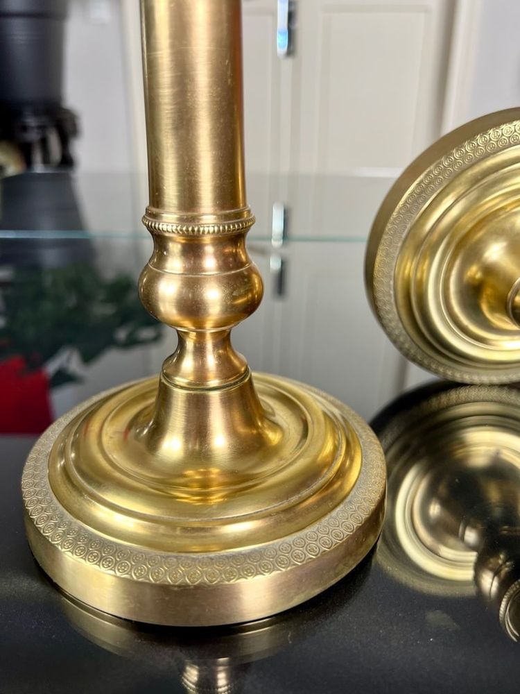 Coppia di portacandele in bronzo - XIX secolo