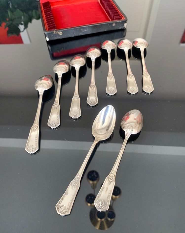 Silver Plated Dessert Spoons in Boxed Set