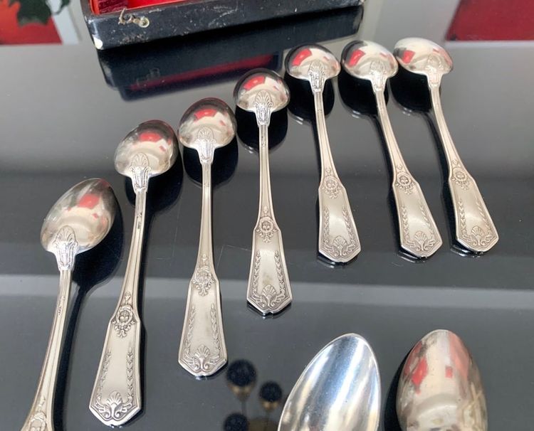 Silver Plated Dessert Spoons in Boxed Set