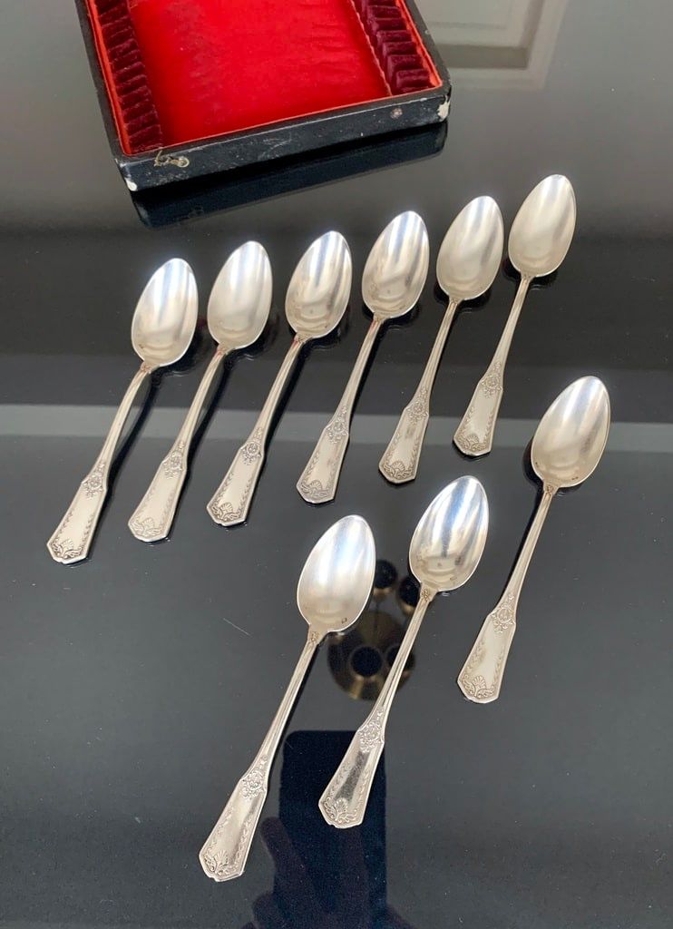Silver Plated Dessert Spoons in Boxed Set