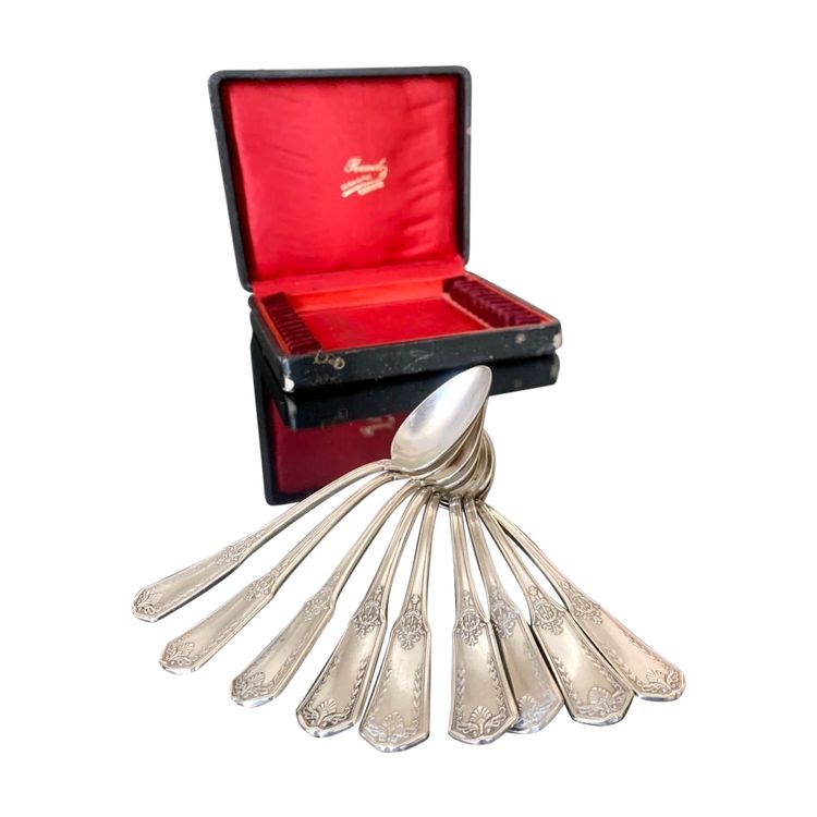 Silver Plated Dessert Spoons in Boxed Set