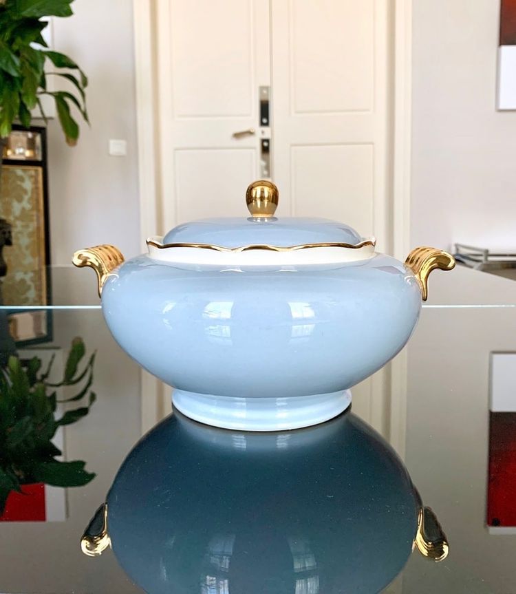 Porcelain Soup Tureen Decorated with Fine Gold - Villeroy & Boch - Art Déco