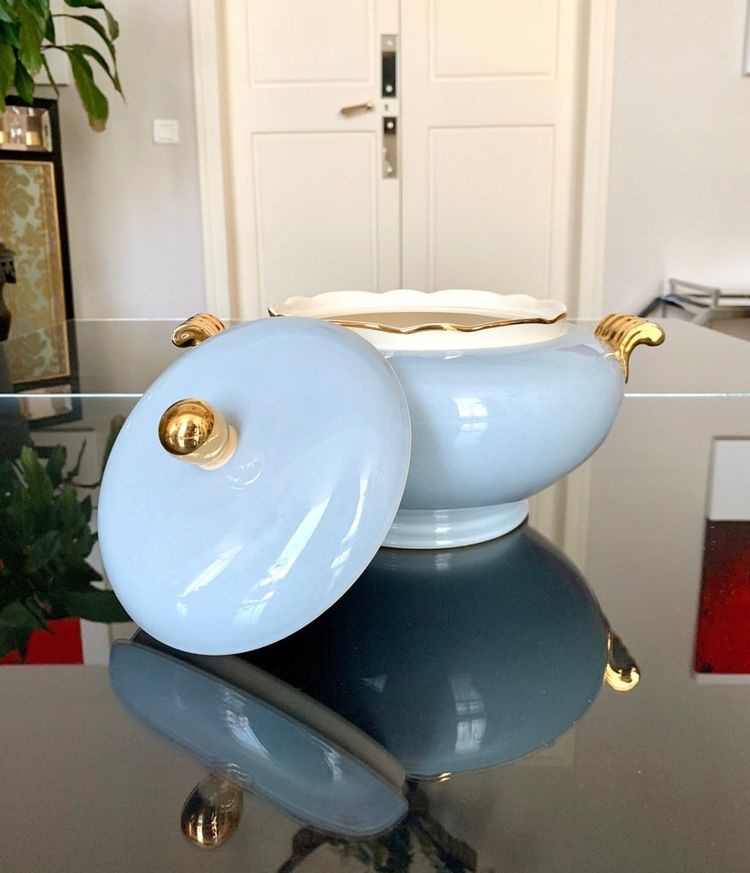 Porcelain Soup Tureen Decorated with Fine Gold - Villeroy & Boch - Art Déco